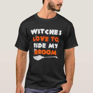 Ongepaste Halloween Adult Costume Witch Riding T-shirt