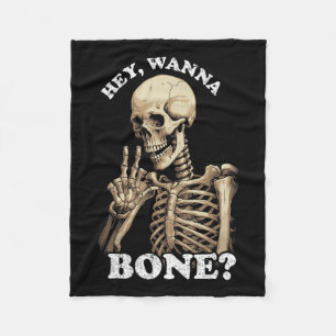 Ongepaste Halloween voor mannen Vrouwen Skeleton Fleece Deken