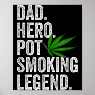 Ongered Wiet Vader T-shirt Funny Stoner Kerst T-sh Poster
