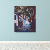 Ongerepte wandeling op 19th Street, NYC Canvas Afdruk (Insitu (Houten vloer))