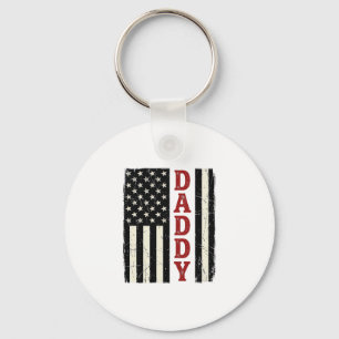 Ongeruste Daddy Amerikaanse Vlag Shirt Ontwerp_1 Sleutelhanger