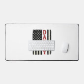Ongeruste Daddy Amerikaanse Vlag T-Shirt Ontwerp_1 Bureaumat (Keyboard & Muis)
