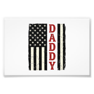 Ongeruste Daddy Amerikaanse Vlag T-Shirt Ontwerp_1 Foto Afdruk