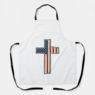 Ongeruste Patriottische Kruis Vector Ontwerp_1 Schort