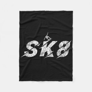Ongeruste Sk8 Schaats Skater Kinderen Jongens Meis Fleece Deken