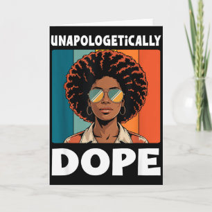 Ongeschminkt Afro Vrouw Retro Kleuren Kaart