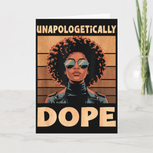 Ongeschminkt Afro Vrouw Vintage 70s Kaart
