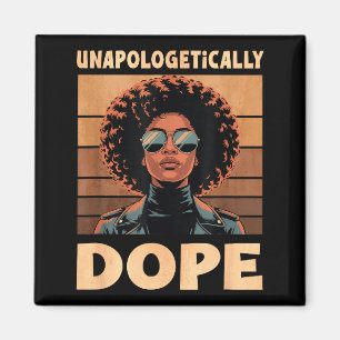 Ongeschokt Afro Vrouw Vintage 70s Magneet