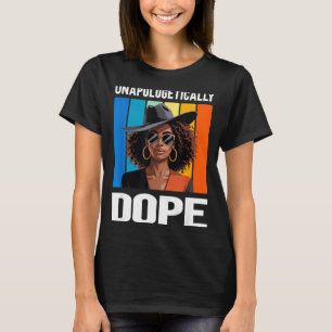 Ongeschokt Retro Zwarte Vrouw T-shirt