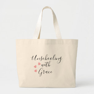 Ongeschoolde moeder Grace Hearts Grote Tote Bag