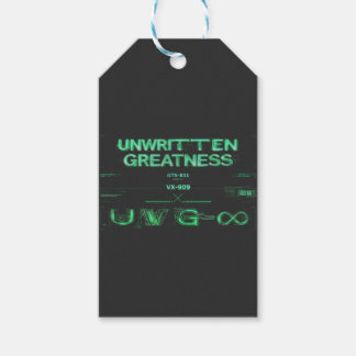 "Ongeschreven Grootheid" Cyberpunk Cadeaubijsluite Cadeaulabel