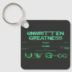 "Ongeschreven Grootheid" Cyberpunk Sleutelhanger