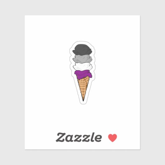 ongeslachtelijk ijs sticker (Vel)