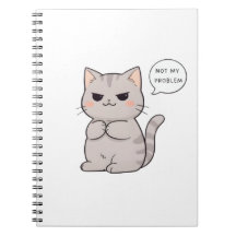 Ongestoorde kat "Niet mijn probleem" Grappig ontwe