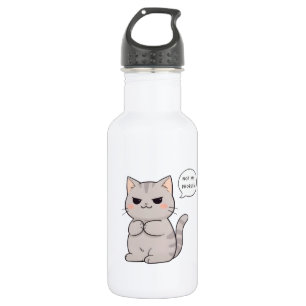 Ongestoorde kat "Niet mijn probleem" Grappig ontwe Waterfles