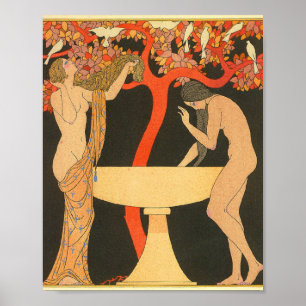 Ongetiteld Pochoir uit 1922 van George Barbier Poster