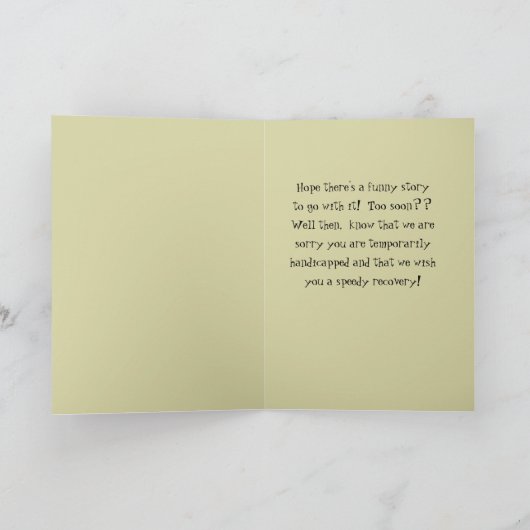 ONGEVALLEN HUMOR/"ZIET ERUIT DAT IEMAND EEN ONGEVA KAART (Binnen)