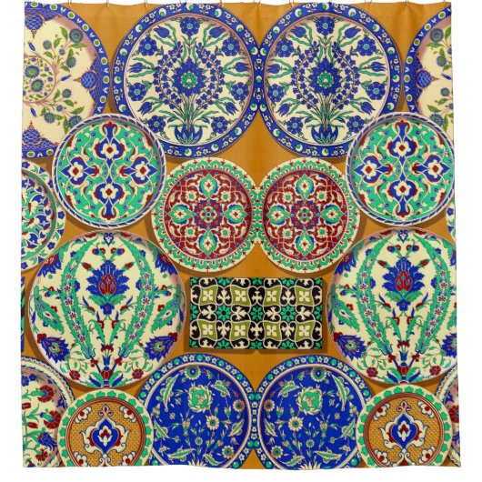 ongeveer 1890 Perzische mogenddrukken Douchegordijn (Voorkant)