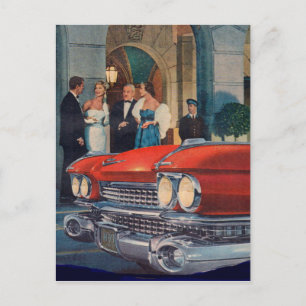 ongeveer 1960 rode Cadillac grille Briefkaart