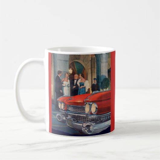 ongeveer 1960 rode Cadillac grille Koffiemok (Links)