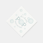 Ongeveer aan Pop Bubbles Baby shower Servet (Hoek)