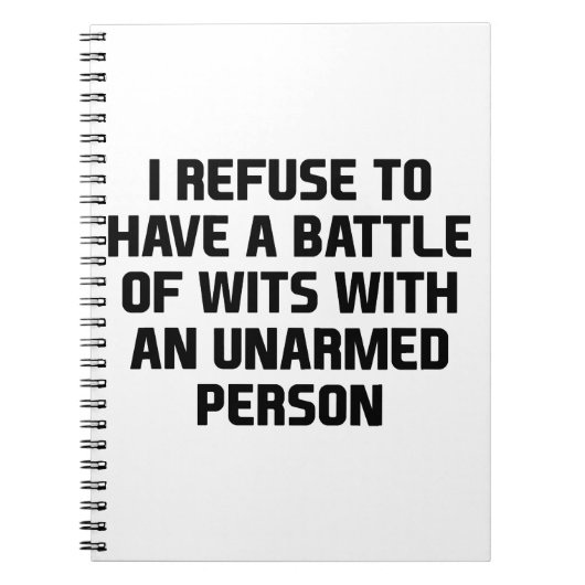 Ongewapende Persoon Notitieboek (Voorkant)