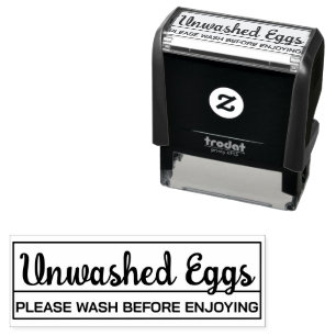 Ongewassen Eieren Ontvangen Wasst ze A.u.b. Voor G Zelfinktende Stempel