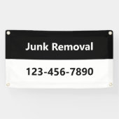 Ongewenste verwijdering Zwart-wit Zakelijk Telefoo Spandoek (Horizontaal)