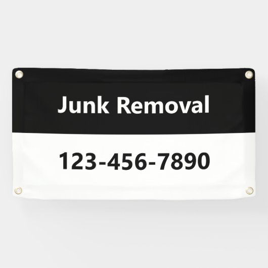 Ongewenste verwijdering Zwart-wit Zakelijk Telefoo Spandoek (Horizontaal)