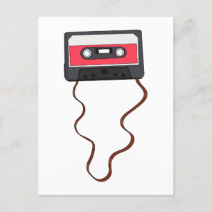 Ongewikkeld Cassettebandje Mixtapeband Retro Briefkaart