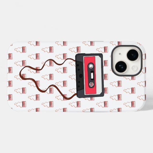Ongewikkeld Cassettebandje Mixtapeband Retro Case-Mate iPhone Case (Achterkant (horizontaal))