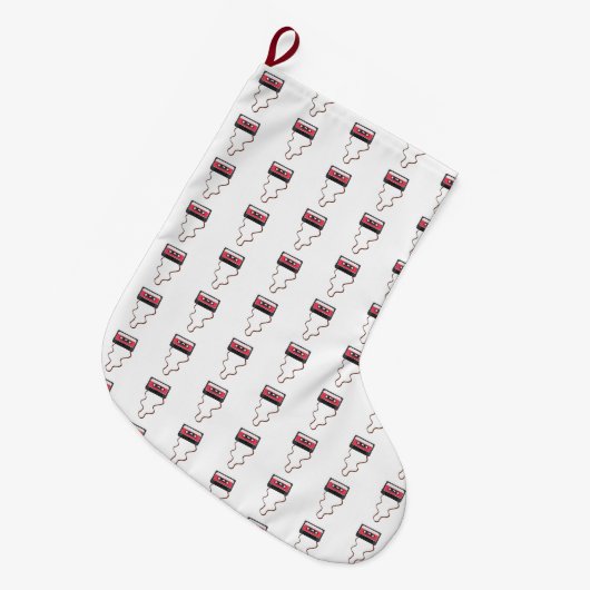 Ongewikkeld Cassettebandje Mixtapeband Retro Grote Kerstsok (Voorkant (Hangend))