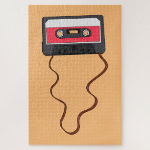 Ongewikkeld Cassettebandje Mixtapeband Retro  Legpuzzel