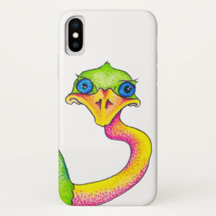 Ongewone struisvogel iPhone x hoesje