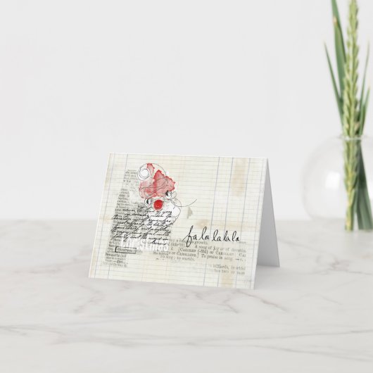 Ongewone vrolijke kerstdoodle kaart (Voorkant)