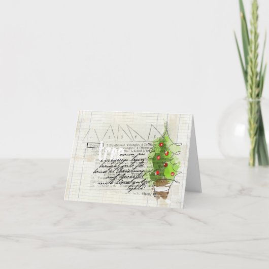 Ongewone vrolijke kerstdoodle kaart (Voorkant)