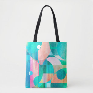 ongewoon lichtkleurig abstract patroon draagtas