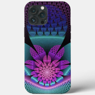 Ongewoon patroon Kleurrijke Fantasie Bloem Fractal iPhone 13 Pro Max Hoesje