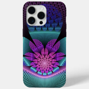 Ongewoon patroon Kleurrijke Fantasie Bloem Fractal iPhone 15 Pro Max Hoesje
