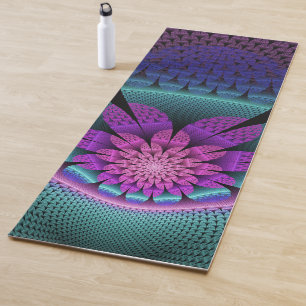 Ongewoon patroon Kleurrijke Fantasie Bloem Fractal Yogamat