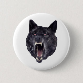 Ongezonde wolf ronde button 5,7 cm