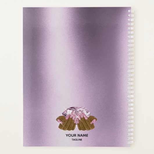 ongle salon de rendez-vous carnet main nails techn (Dos)