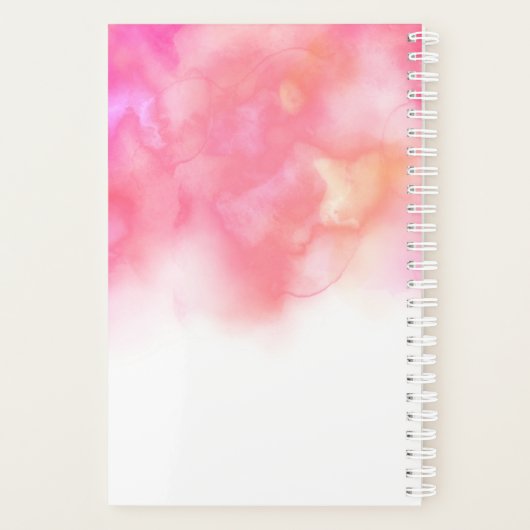 Ongles d'aquarelle rose vif (Dos)