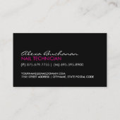 Ongles et cartes de visite de néon de cheveux (Dos)