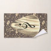 Onglet de guitare de notes musicales personnalisée (Serviette à main)