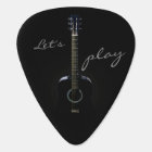 Onglet de guitare personnalisé noir de guitare