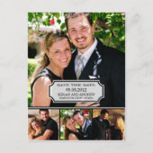 Onglet élégant Enregistrer la carte postale Date (Devant)