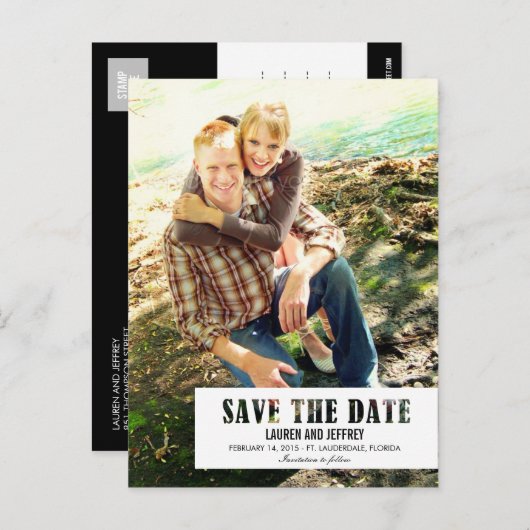 Onglet Empilé Enregistrer la carte postale Date (Devant / Derrière)