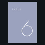Onglet Numéro de table minimaliste moderne Lavende<br><div class="desc">Ce numéro de table minimaliste moderne est parfait pour les numéros de table mariages ou n'importe quel numéro de table de fête! Entièrement personnalisable !</div>