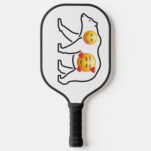 ongue-Out & Heart-Face Emojis Pickleball Paddle (Voorkant)